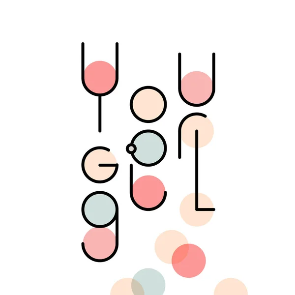 Linear lettering You go girl — Stock Vector