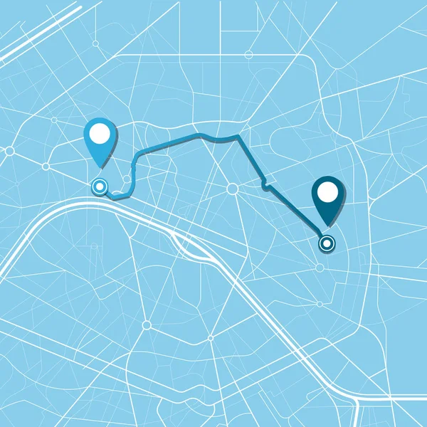 Mapa de ciudad Navegación — Archivo Imágenes Vectoriales