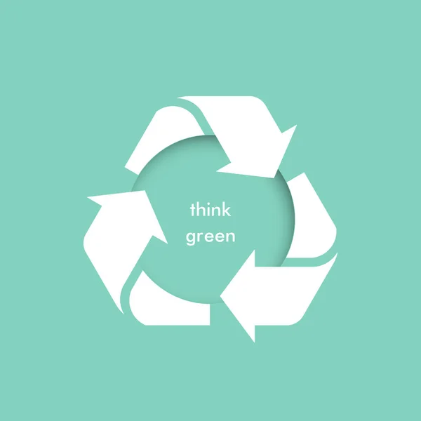 Logo de reciclaje de basura vectorial. La reutilización reduce el reciclaje. — Archivo Imágenes Vectoriales