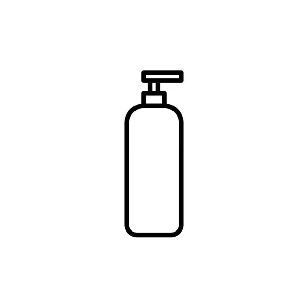 Vector cosmetic dispenser batcher bottle line icon — 스톡 벡터