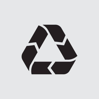 Çöp geri dönüşüm logosu. Yeniden kullan Geri dönüşümü azalt.