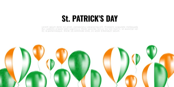 St. Patricks jour fond whith ballons d'hélium — Image vectorielle