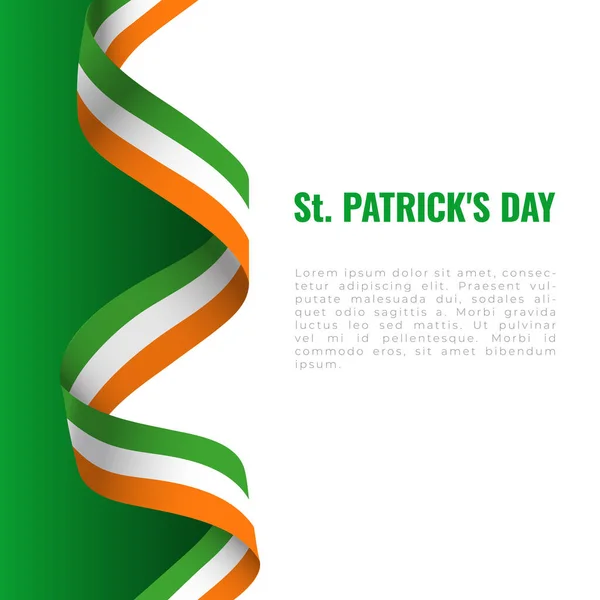 St. Patricks ημέρα φόντο whith κορδέλα διακοπών — Διανυσματικό Αρχείο