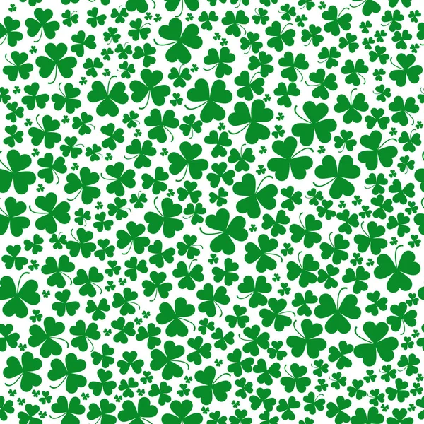 Fond de trèfle vecteur sans couture pour la Saint-Patricks Day — Image vectorielle