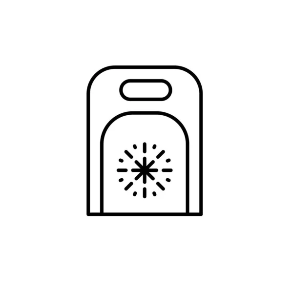 Vetor congelado alimento saco ícone esboço ilustração — Vetor de Stock
