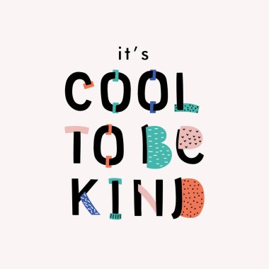 Nazik alıntı. Vektör izole tipografi motivasyon kartı.