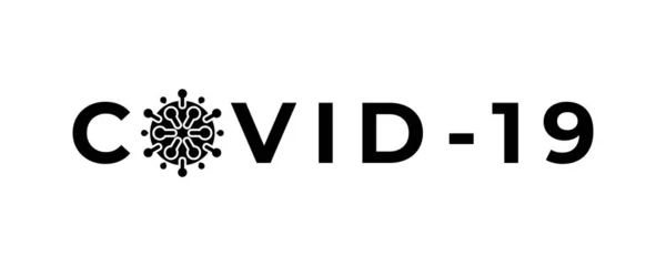 Brote de coronavirus novedoso pandémico covid-19 2019-nCoV emblema — Vector de stock
