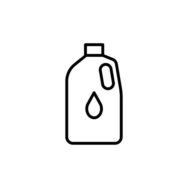 Vector Motor ícone esboço garrafa de plástico de óleo . —  Vetores de Stock