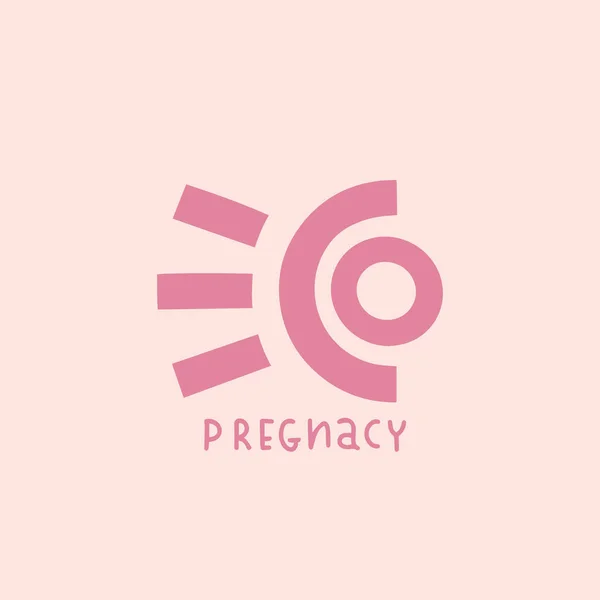 In-vitro-Fertilisation IVF Schwangerschaft Schriftzug Symbol. — Stockvektor