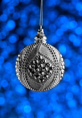 Noel ve yeni yıl dekorasyon arka plan: Noel gümüş ba