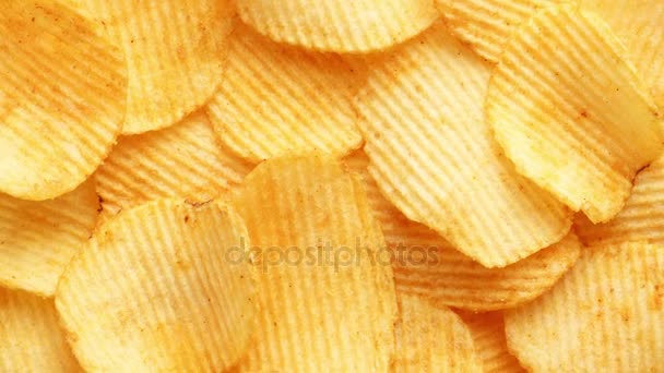 Fondo de oro corrugado chips con textura — Vídeos de Stock