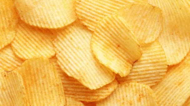 Bakgrund wellpapp gyllene chips med konsistens — Stockvideo