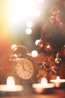 Peri Noel kompozisyon. Kartpostal kart yeni yıl için. ,
