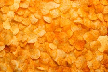 Cips altın sağlıksız yiyecek p gevrek patates arka plan doku