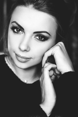 Kazaklı, portre portre oldukça sevimli kız güzel kadın