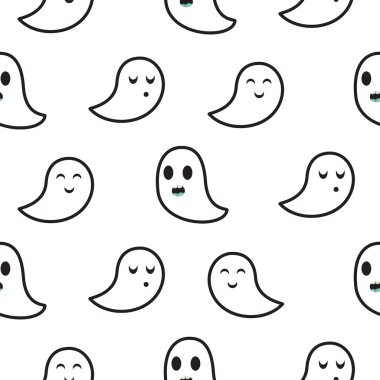 Hayalet beyaz seamless modeli.