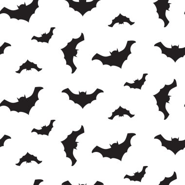 Cadılar Bayramı vektör uçan yarasalar seamless modeli.