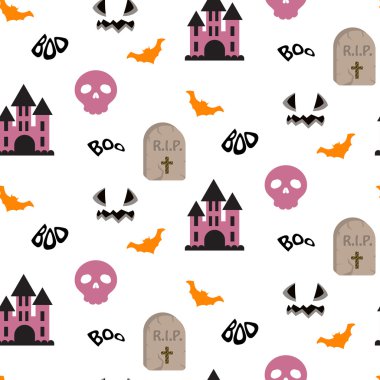 Cadılar Bayramı vektör seamless modeli.