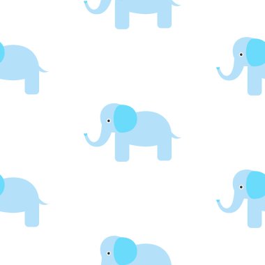 Sevimli fil sorunsuz vektör desen.