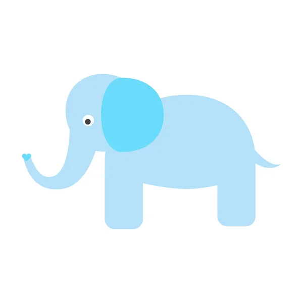 Niedlichen blauen Elefanten Vektor Illustration. — Stockvektor