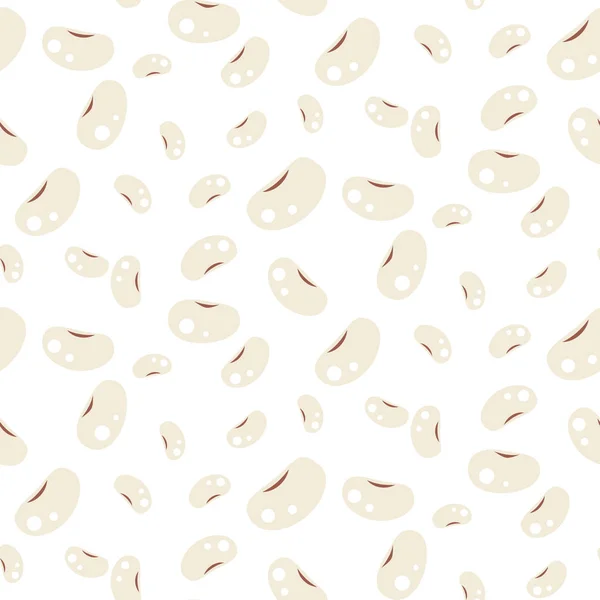 Kidney white beans seamless vector pattern. - Stok Vektor