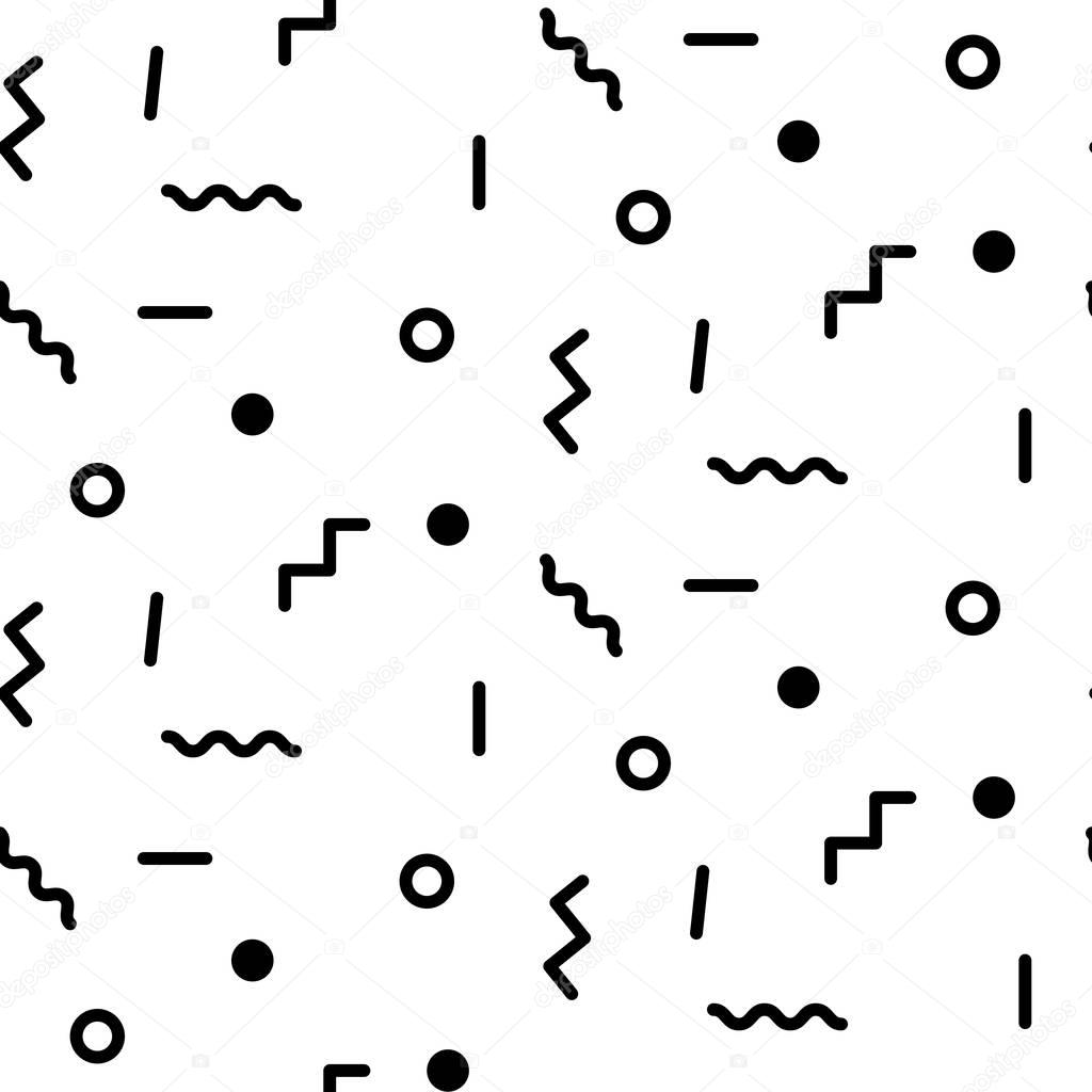 Abstract geometric shapes seamless vector pattern. Stock Vector by