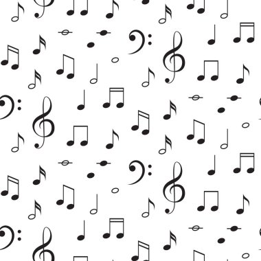 Nota sorunsuz vektör desen.