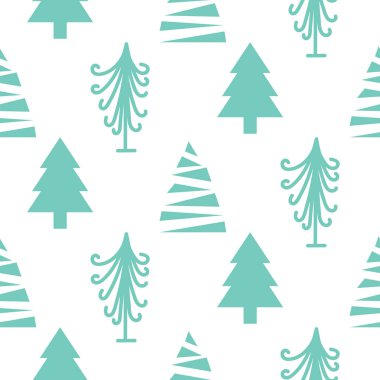 Noel ağaçları kusursuz vektör deseni.