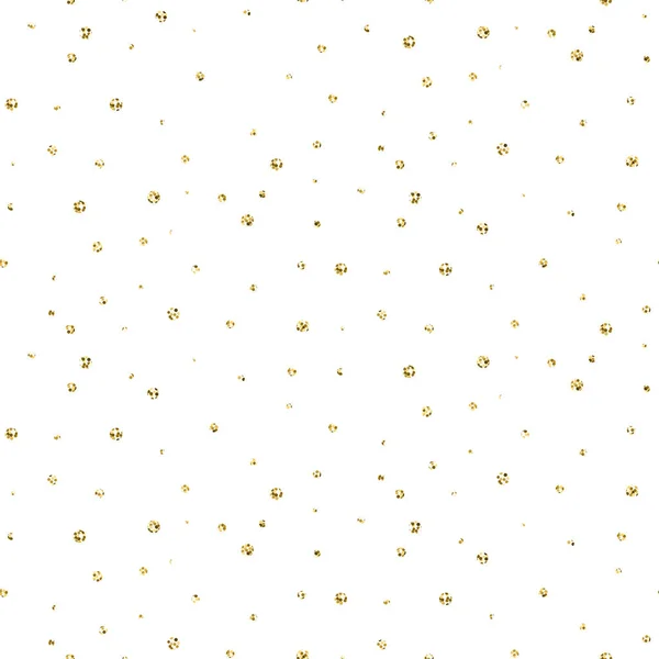 Abstracte gestippelde glitter goud sneeuw naadloze patroon. — Stockvector