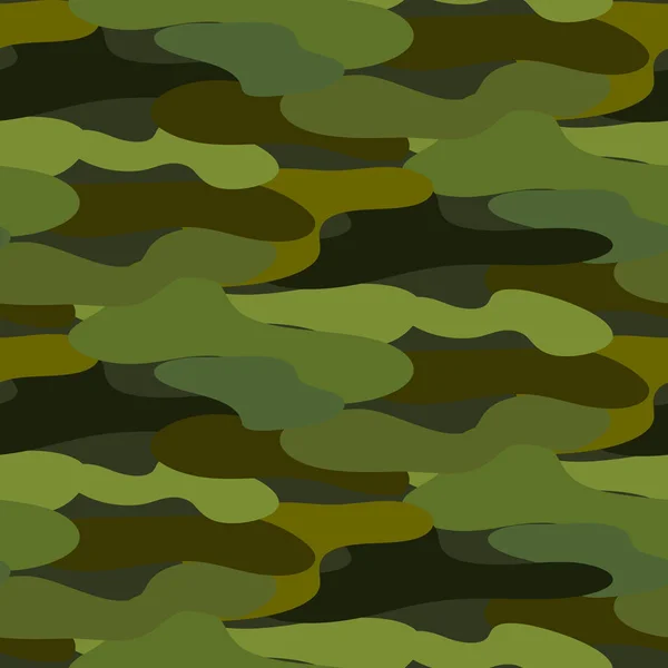Khaki kamouflage sömlös vektor mönster. — Stock vektor