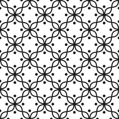 siyah-beyaz sorunsuz vektör desen.