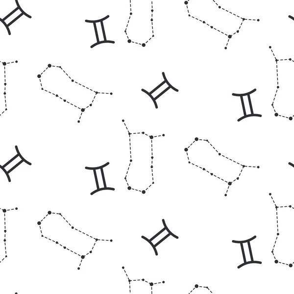 Modèle vectoriel sans couture de constellation Gemini . — Image vectorielle