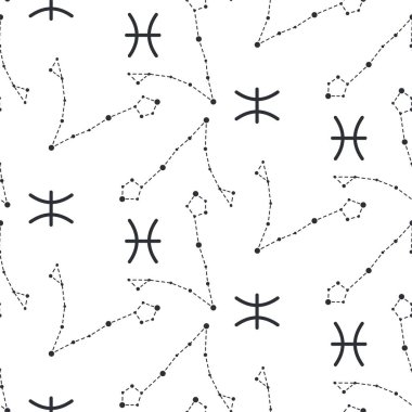 Balık takımyıldızı sorunsuz vektör desen.