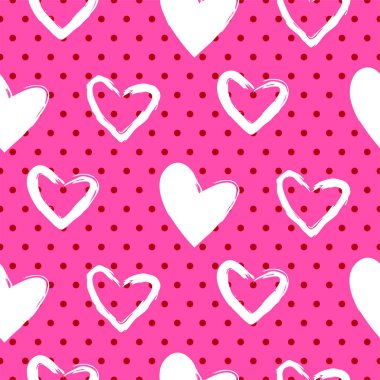 Romantik Sevgililer sorunsuz vektör desen.