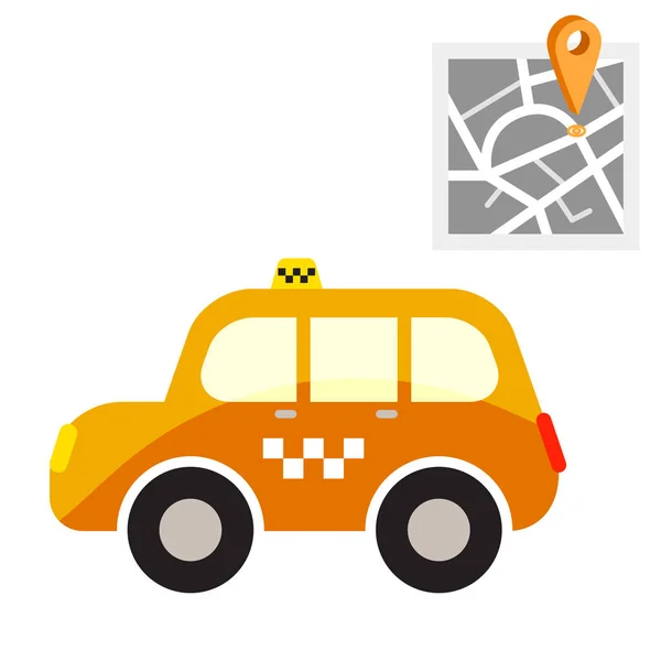 Taxi taxi megjelenítése pont vektor illusztráció. — Stock Vector
