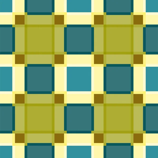 Geometriska grönska rutigt sömlösa mönster. — Stock vektor
