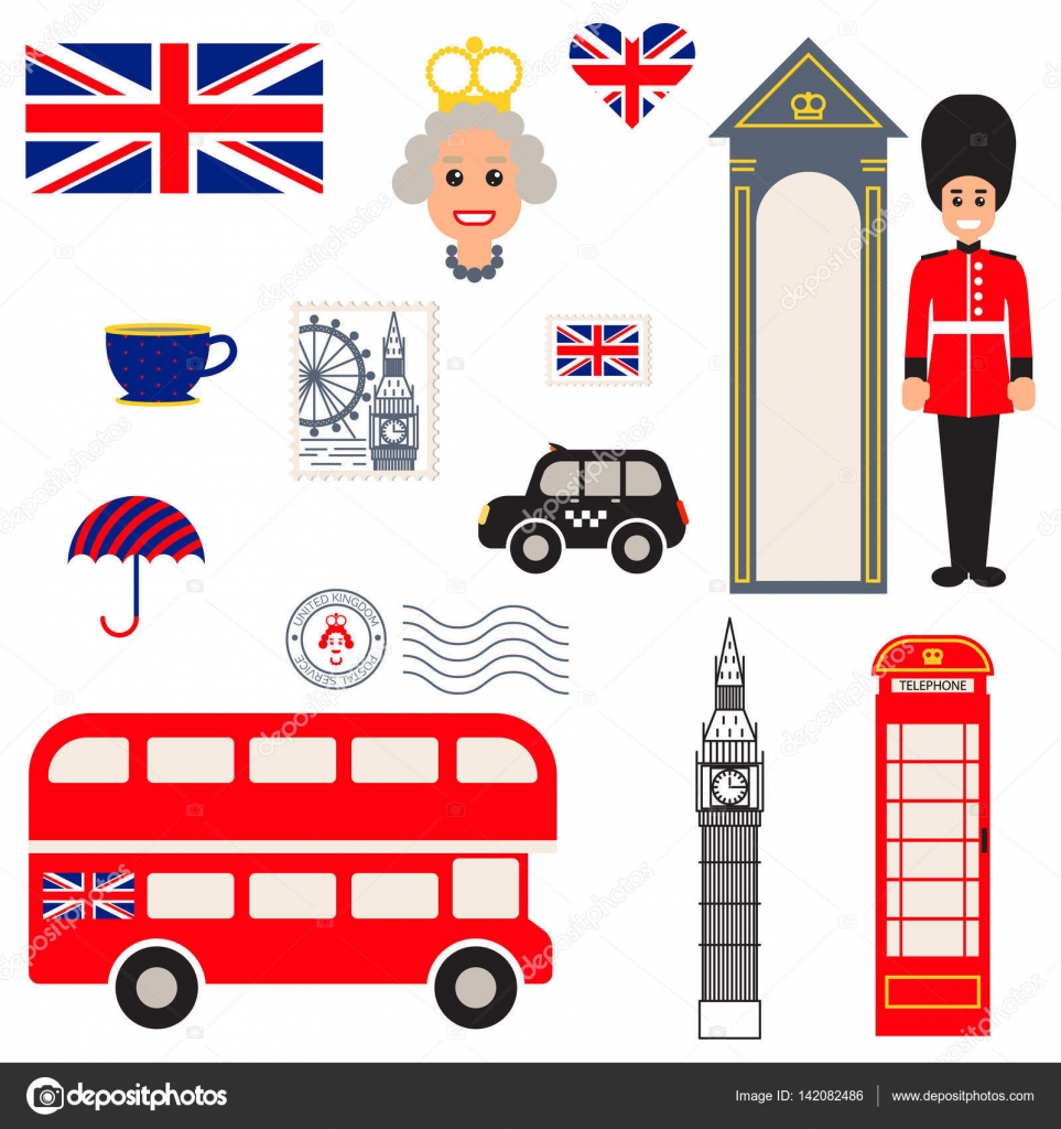 Angleterre vecteur symboles traditionnels . image vectorielle par
