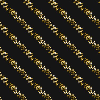 Altın folyo glitter satır seamless modeli çizgili.