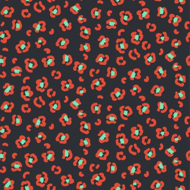 Seamless lynx animal skin vector pattern. vector