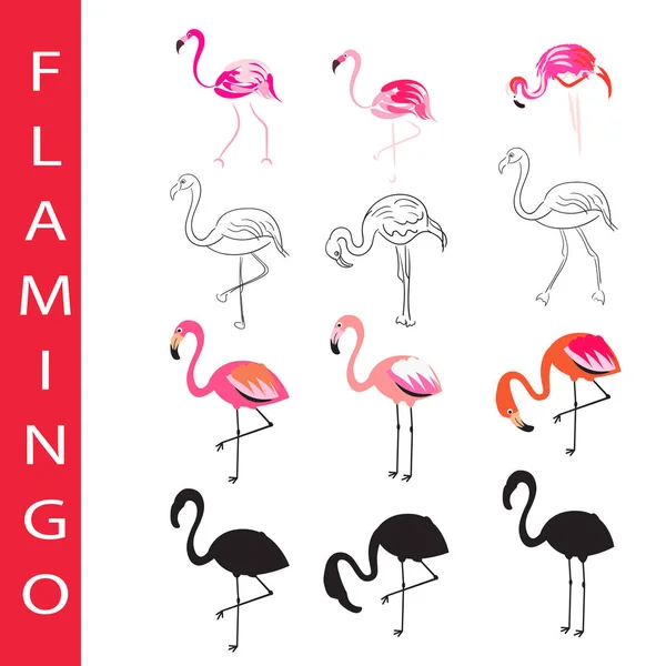 Lovely pink flamingos pattern — Stock Vector © masha_tace #84356462