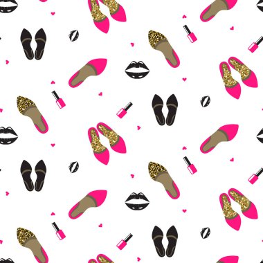 Şık kız moda Dikişsiz desen.