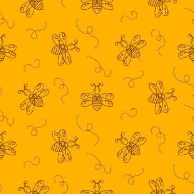 Anahat arı böcek seamless modeli.