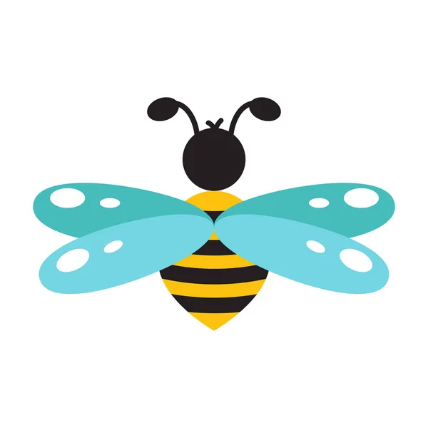 Ikone der Honigbiene isolierter Vektor. — Stockvektor