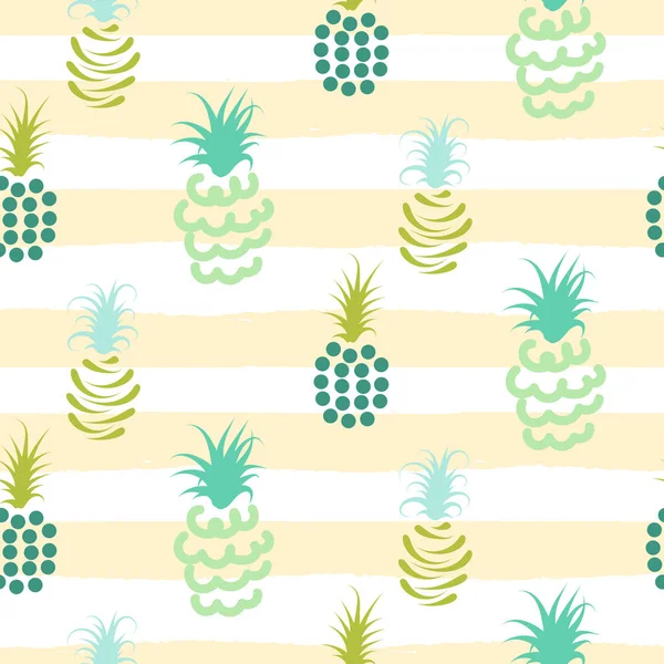 Abstracte ananas pastel kleuren gestreept patroon. — Stockvector