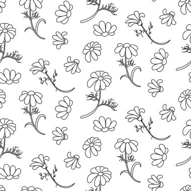 Papatya anahat kesintisiz çiçek desenli.