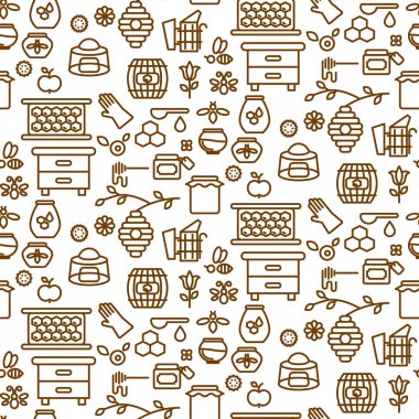 Tatlım anahat simgesini sorunsuz vektör desen.