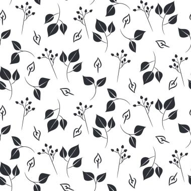 Yaprakları ve dogrose sorunsuz vektör desen.