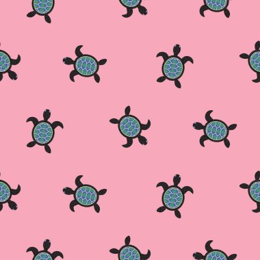 Kaplumbağa sorunsuz vektör desen.