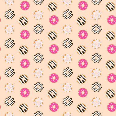 Sorunsuz vektör desen tatlı sırlı çörek.