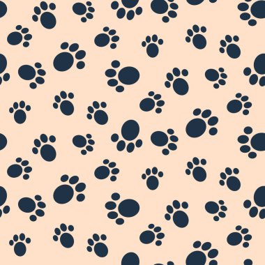 Köpek pençe baskı vektör seamless modeli.